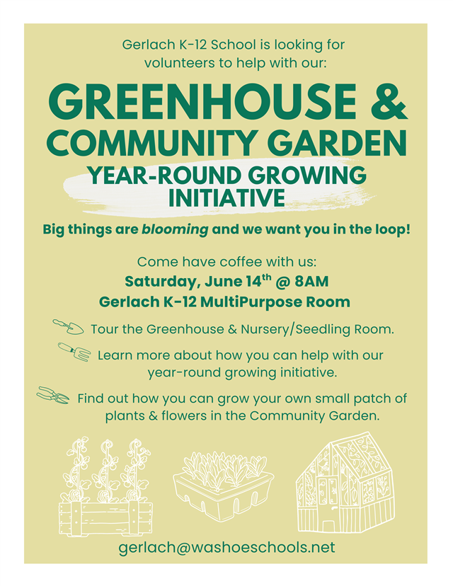 Gerlach Greenthumbs Coffee Huddle Flyer